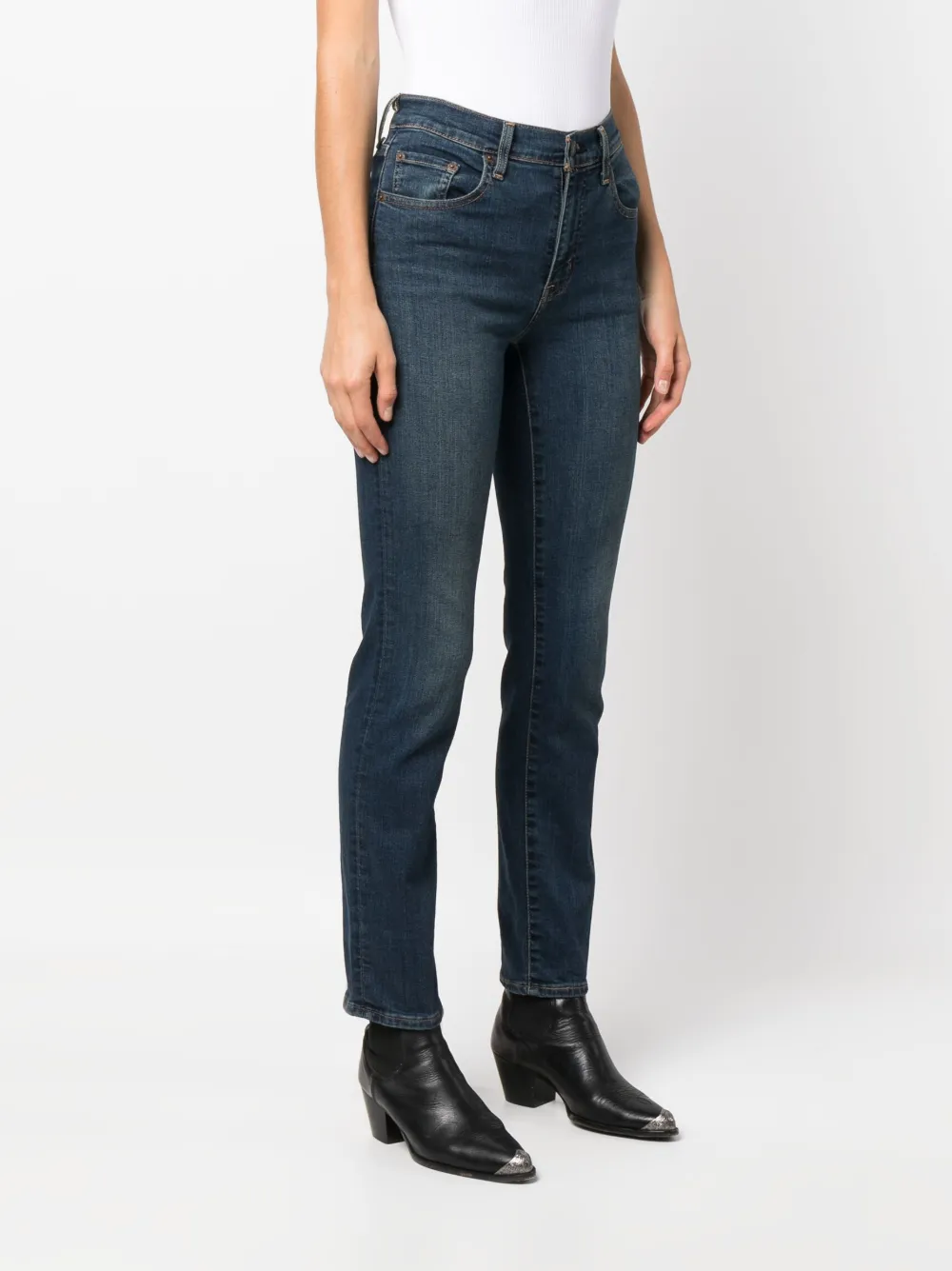 Узкие джинсы 724 с завышенной талией Levi's, синий — фото 3