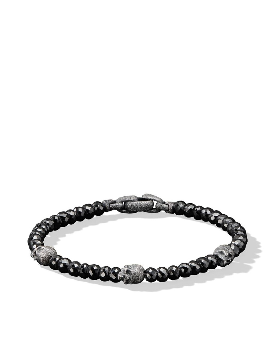

Серебряный браслет Memento Mori Skull Station со шпинелью David Yurman