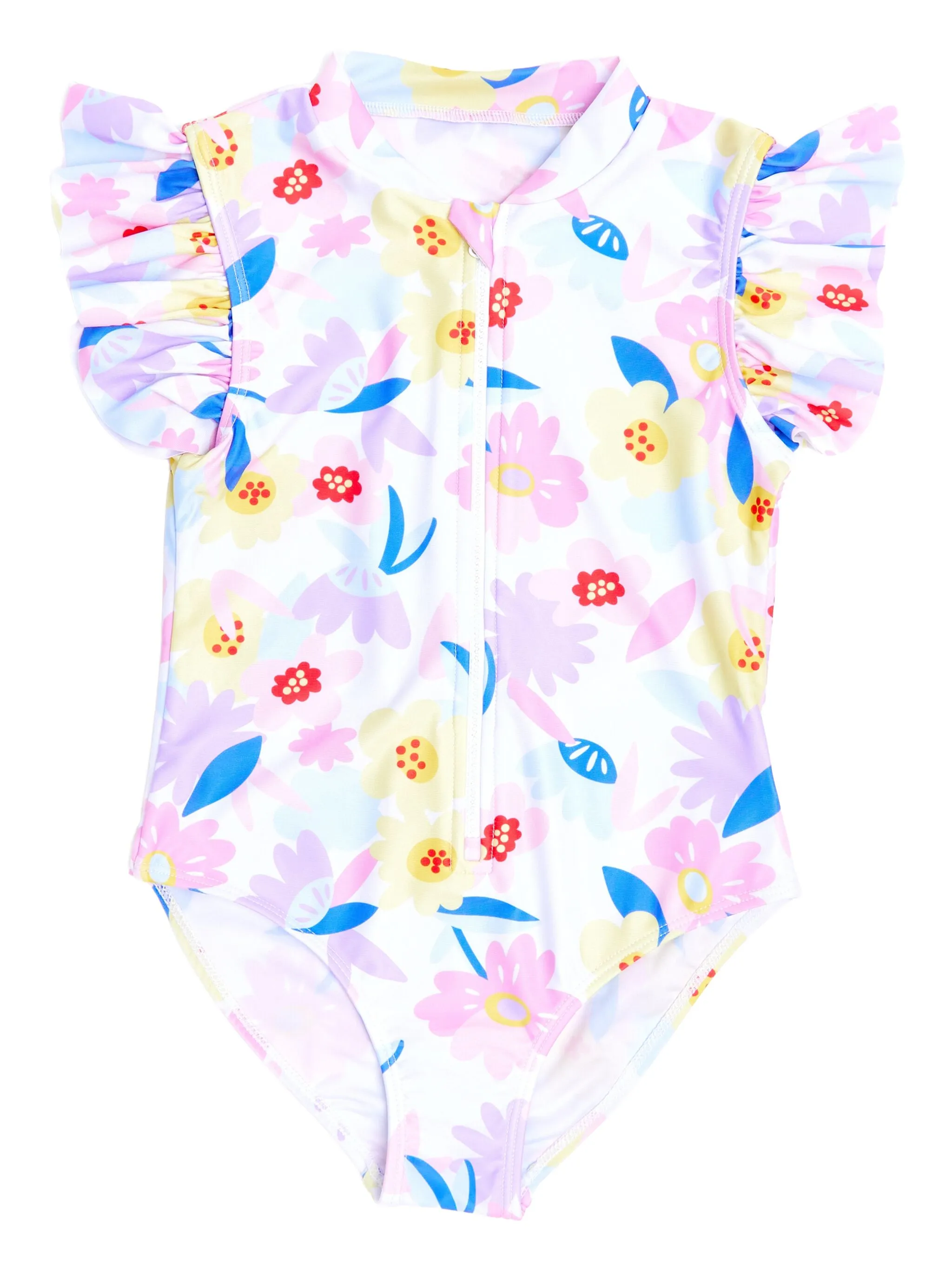 

Купальник с цветочным принтом Soliswim Kids, белый