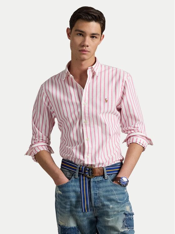 

Рубашка с индивидуальным пошивом 710906622002 Polo Ralph Lauren, розовый