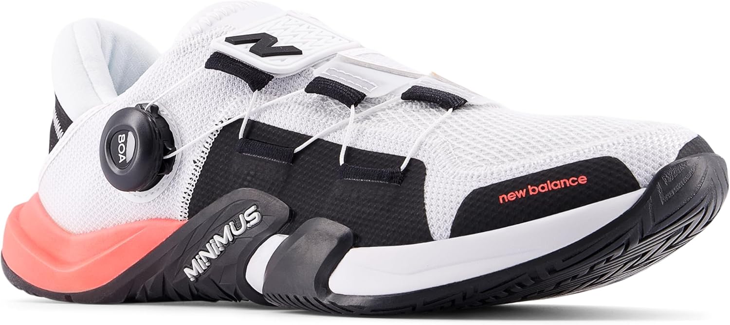 Кроссовки New Balance Men's Minimus Tr V2 Boa Cross Trainer, White/Black/Urgent Red — фото 4
