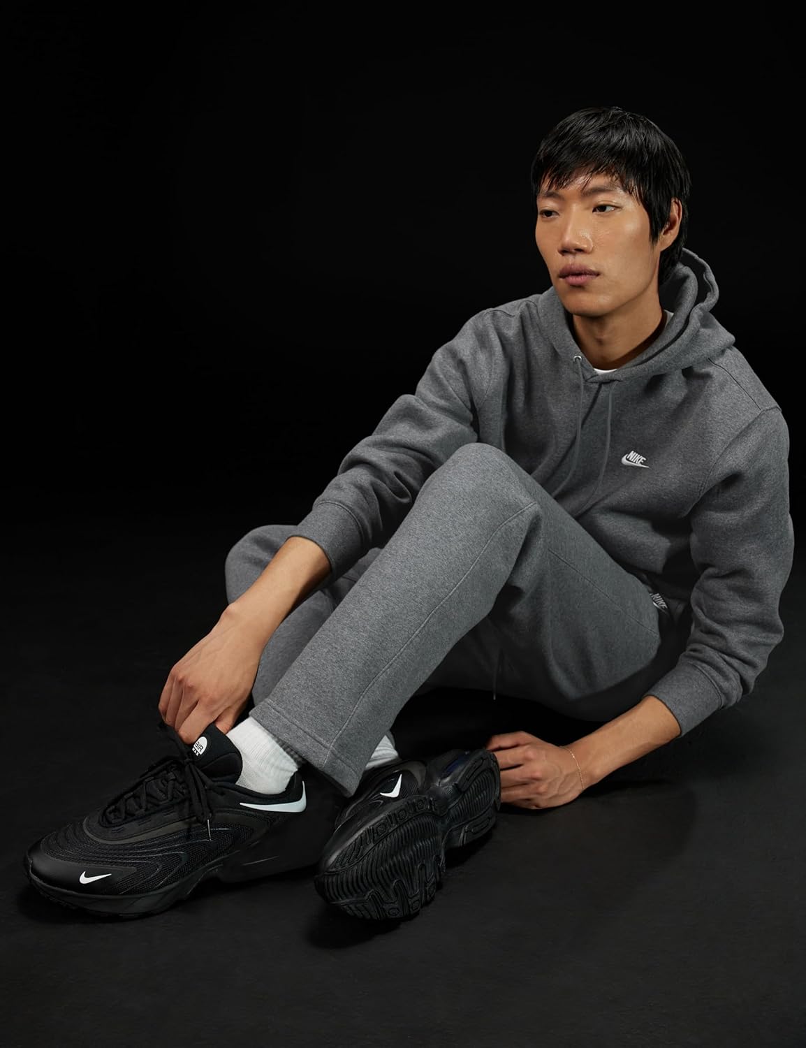 Мужские кроссовки Nike Big Low, белый/серый/светло-серый — фото 2