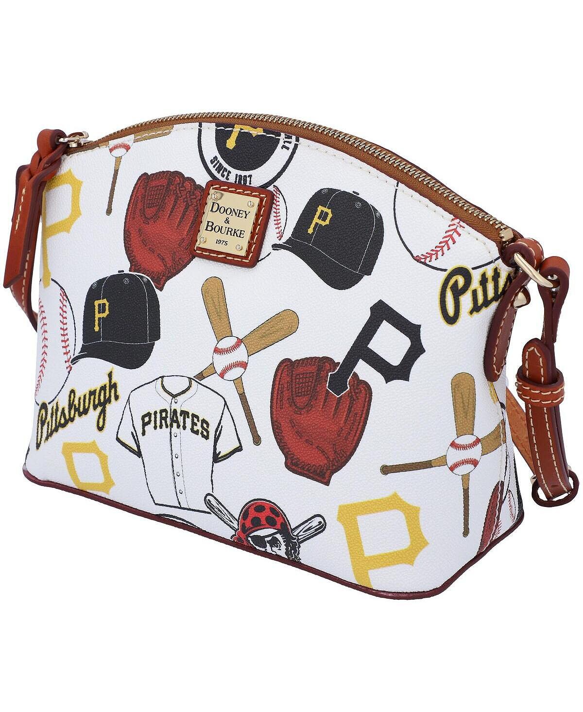 

Женские кроссовки через плечо Pittsburgh Pirates Gameday Suki со средним ремешком Dooney & Bourke, белый