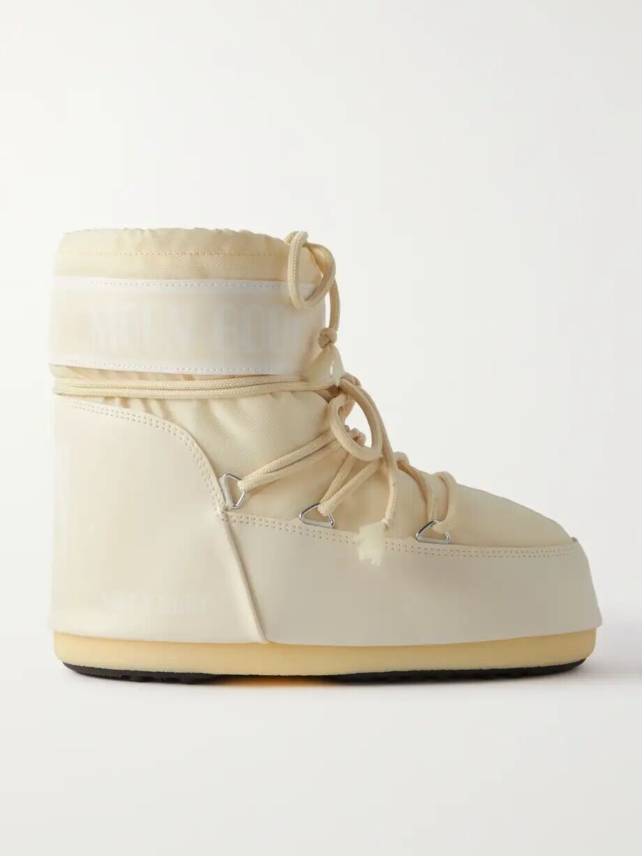 Зимние ботинки Moon Boot Icon Low из искусственной кожи, кремовый