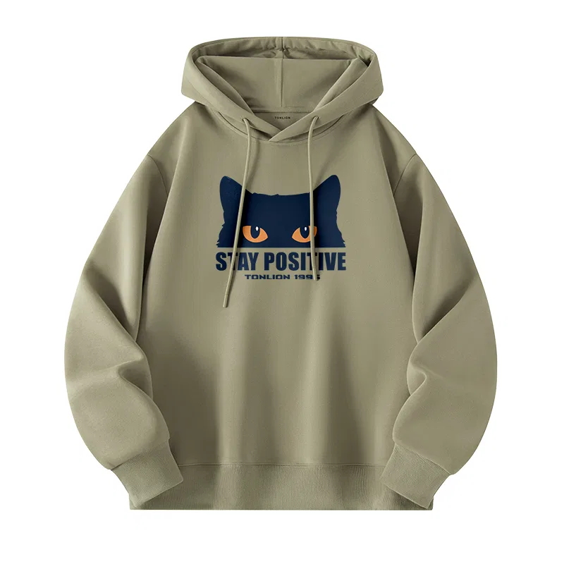 Детская худи с капюшоном Tonlion, Color: Navy Blue Hooded Sweatshirt (Taobao Half-Face Blue Cat) — фото 3