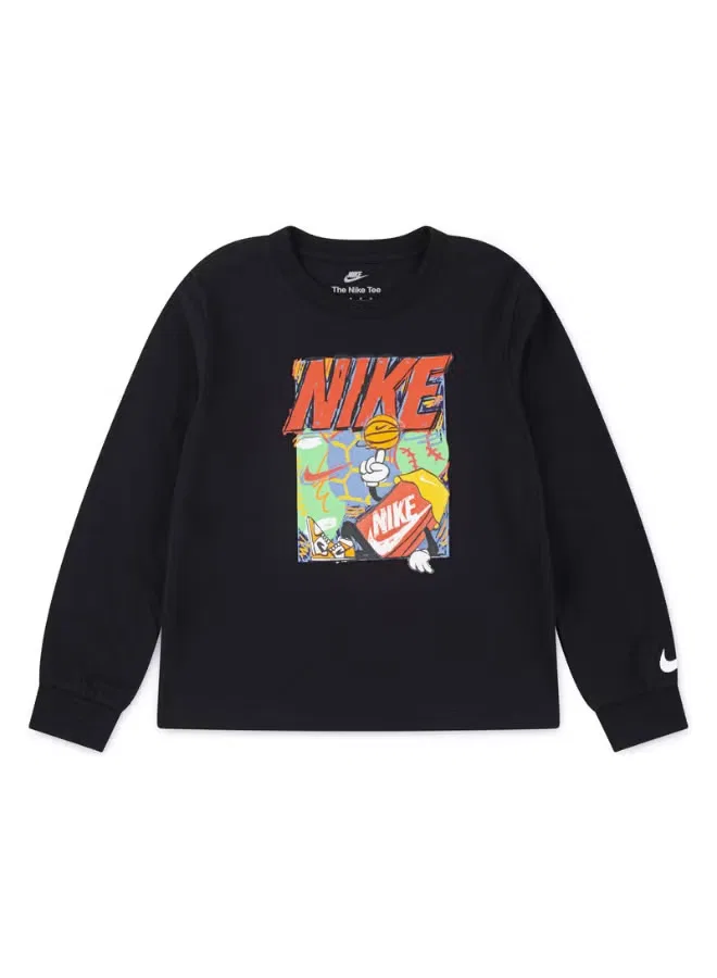 Лонгслив с баскетбольным принтом Nike, черный — фото 4