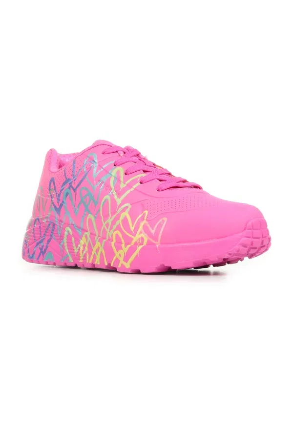 Кроссовки с принтом Uno lite metallic joy Skechers Hot Pink Multi, розовый/мультиколор — фото 2