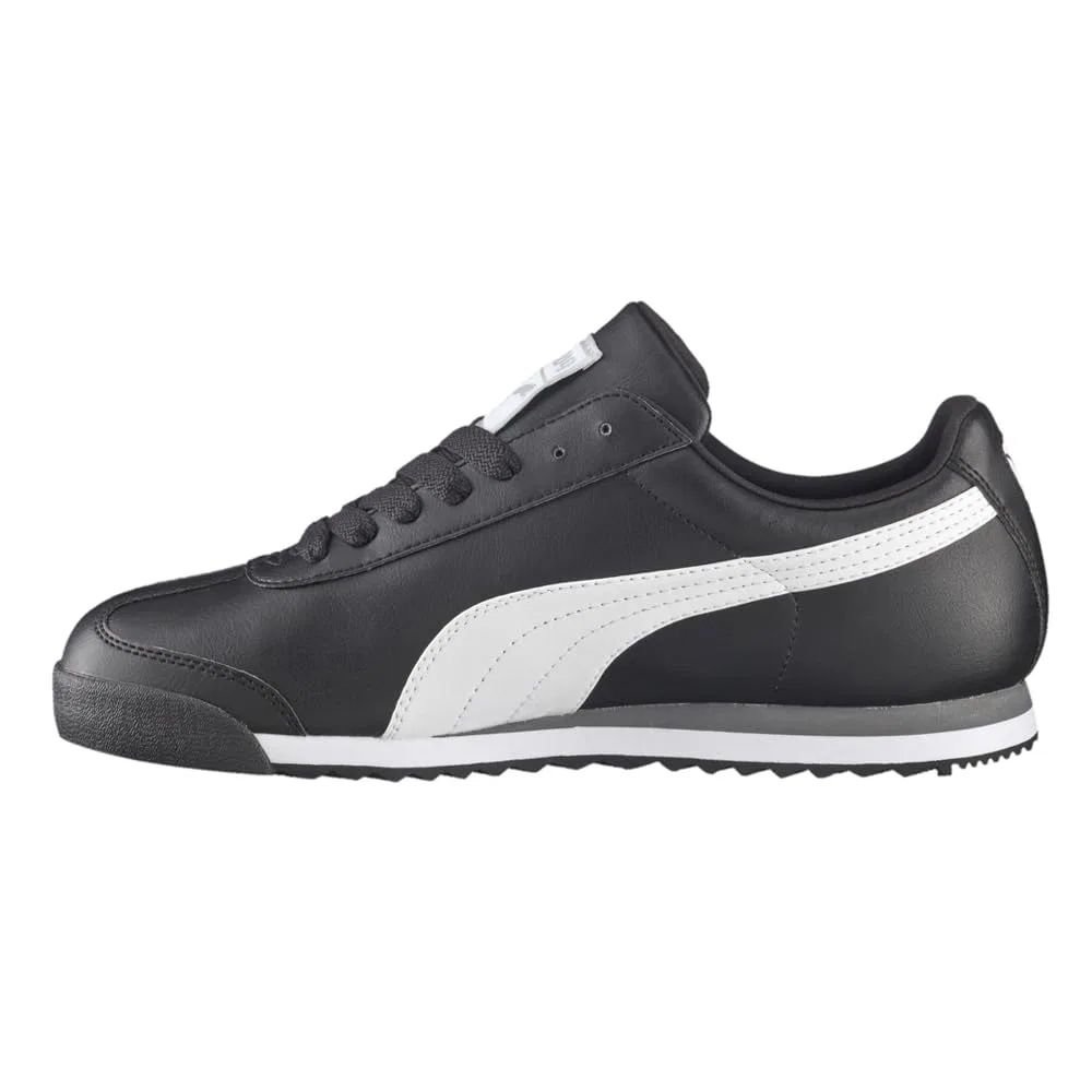 Детские кроссовки для мальчиков с закрытым носком Roma Basic PUMA, Black White PUMA Sil — фото 4