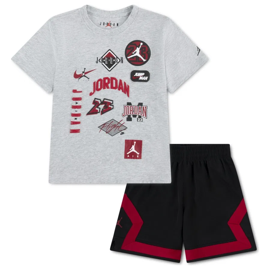 Комплект из футболки и шорт с принтом Jordan Mj Dynasty Mesh Patch Nike, Черный