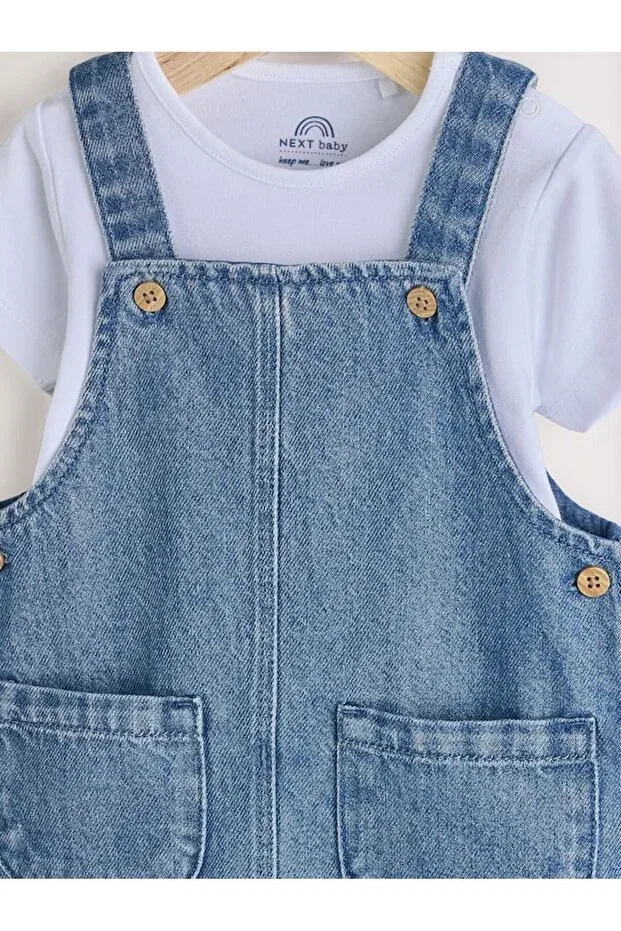 Детский комбинезон джинсовый Next Baby, Multicolor — фото 3