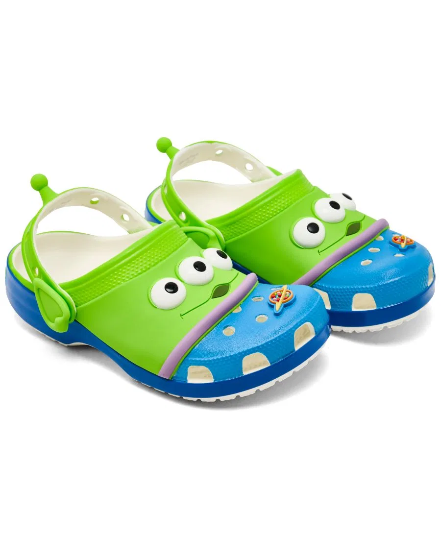 Клоги с принтом Alien Classic Clogs Crocs, Green Blue