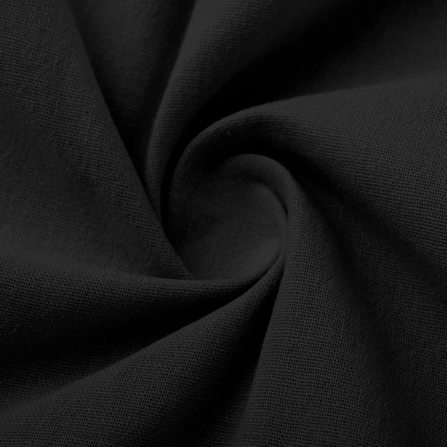 Женское летнее платье-макси с воротником Питер Пэн, Cotton/Linen, Black — фото 4