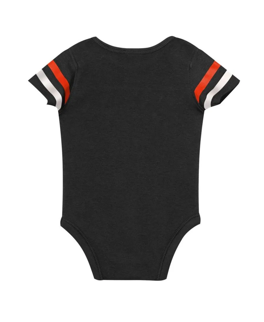 Комплект боди с нагрудником и пинетками San Francisco Giants Up One Outerstuff, White Black — фото 3