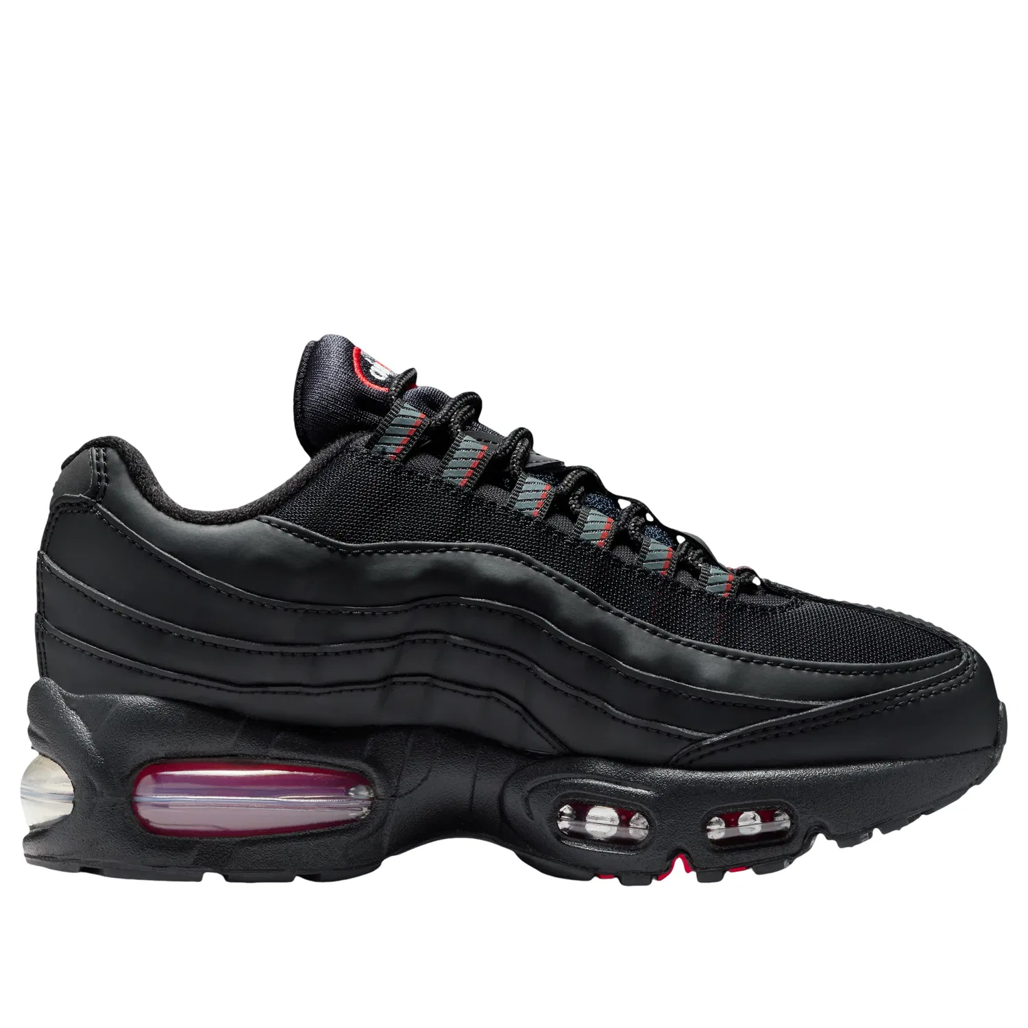 Детские кроссовки с сетчатым верхом Air Max 95 Big Bubble 'Black University Red' Nike, Black/University Red — фото 2