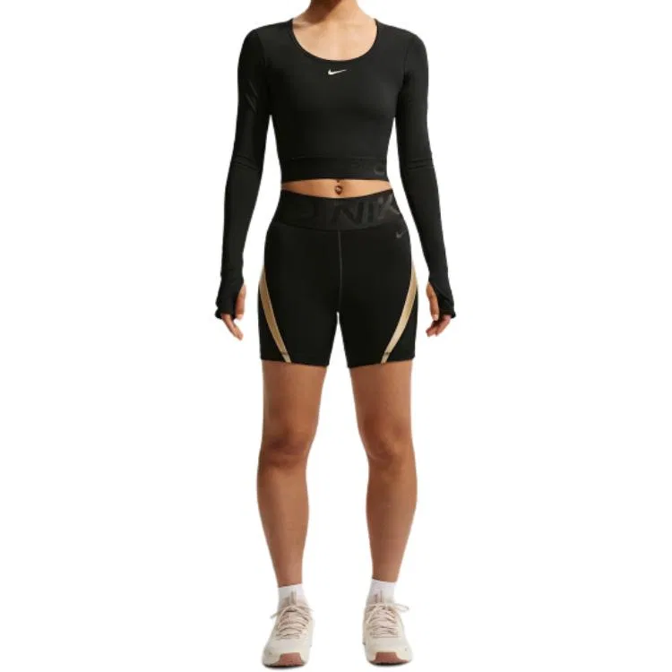 Женские шорты для фитнеса Nike, Black Linen — фото 3