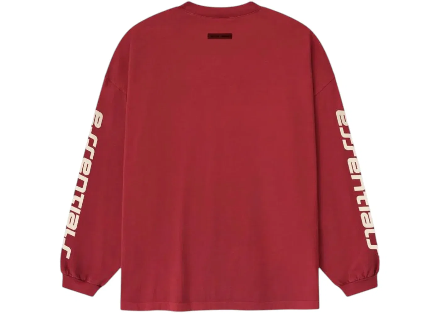 Мужская футболка с длинным рукавом Fear of God Essentials 90's Long Sleeve Tee, Crimson — фото 2