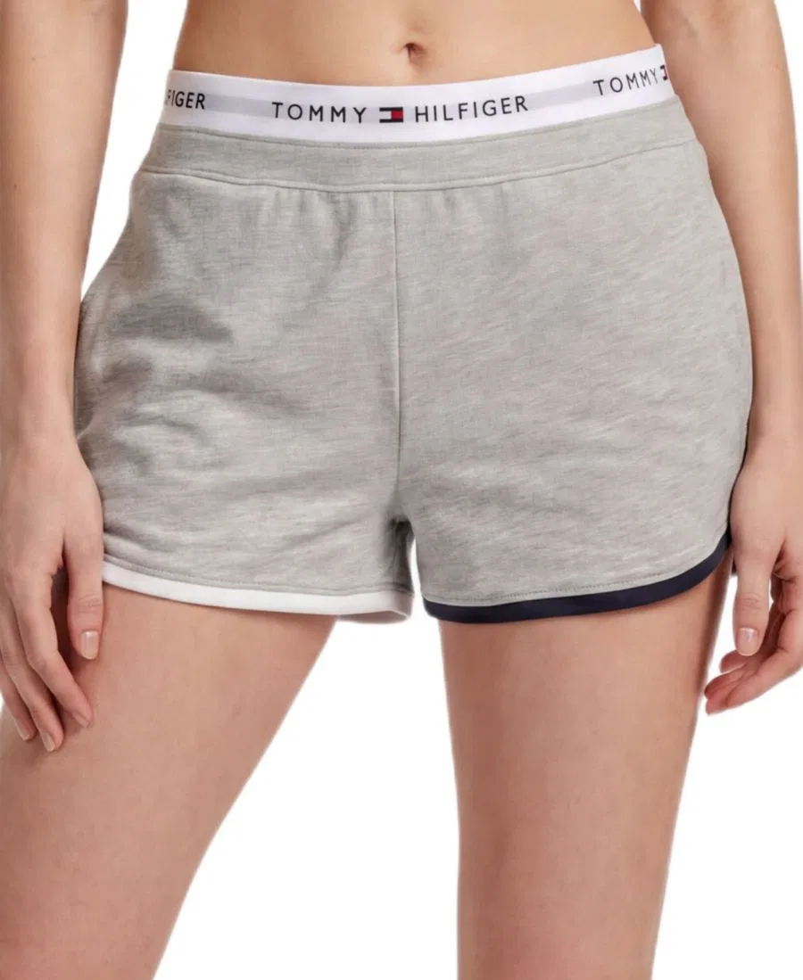 Шорты-боксеры из французского терри с эластичным поясом Tommy Hilfiger, Heather Grey — фото 4