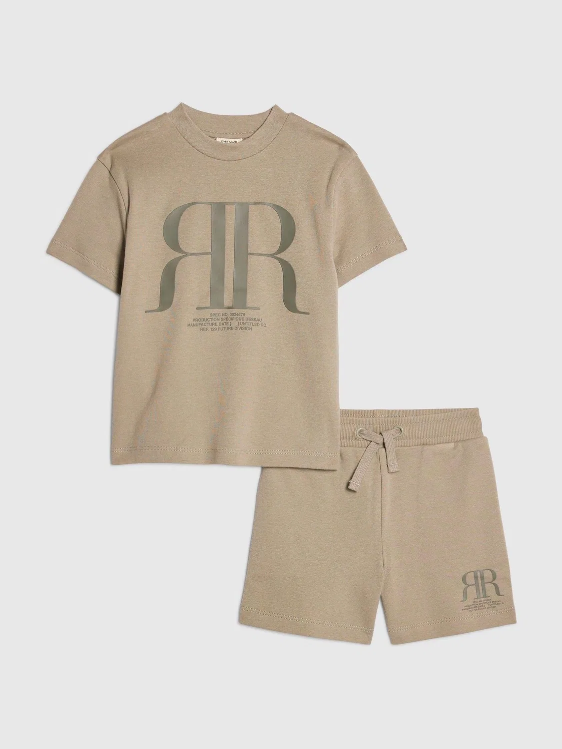 Набор футболка и шорты RR River Island, Хаки Зеленый