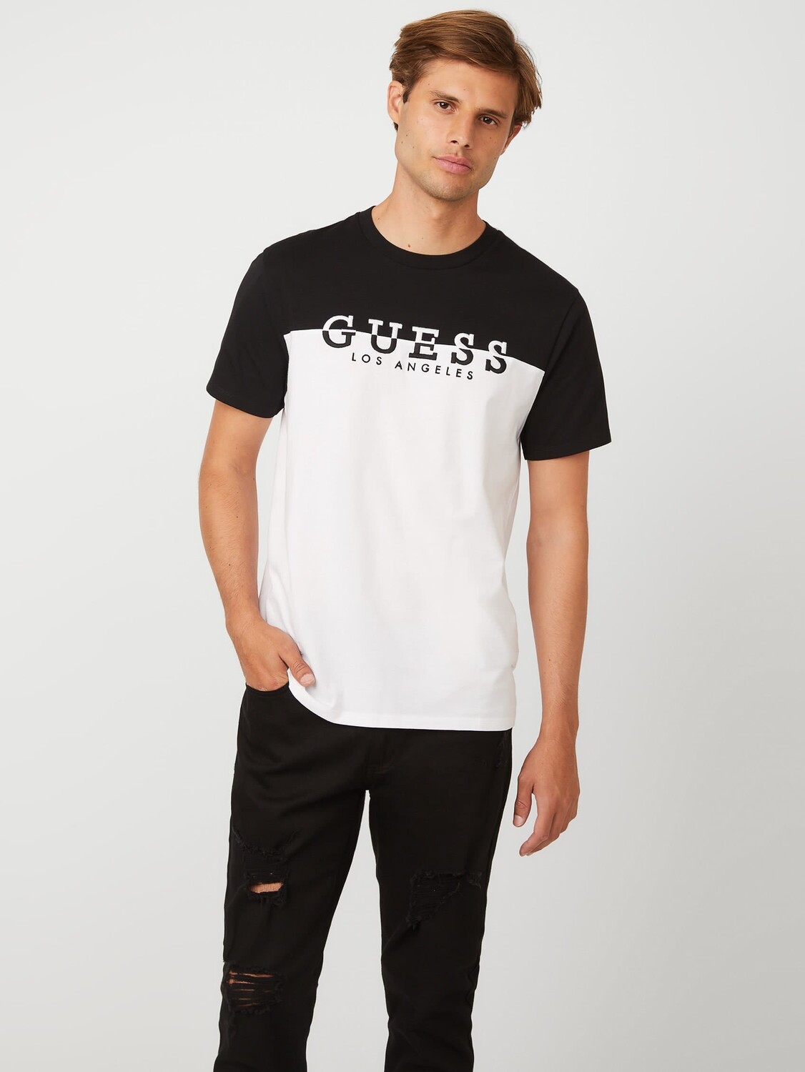 

Футболка с круглым вырезом и логотипом Davion Guess Factory, черный