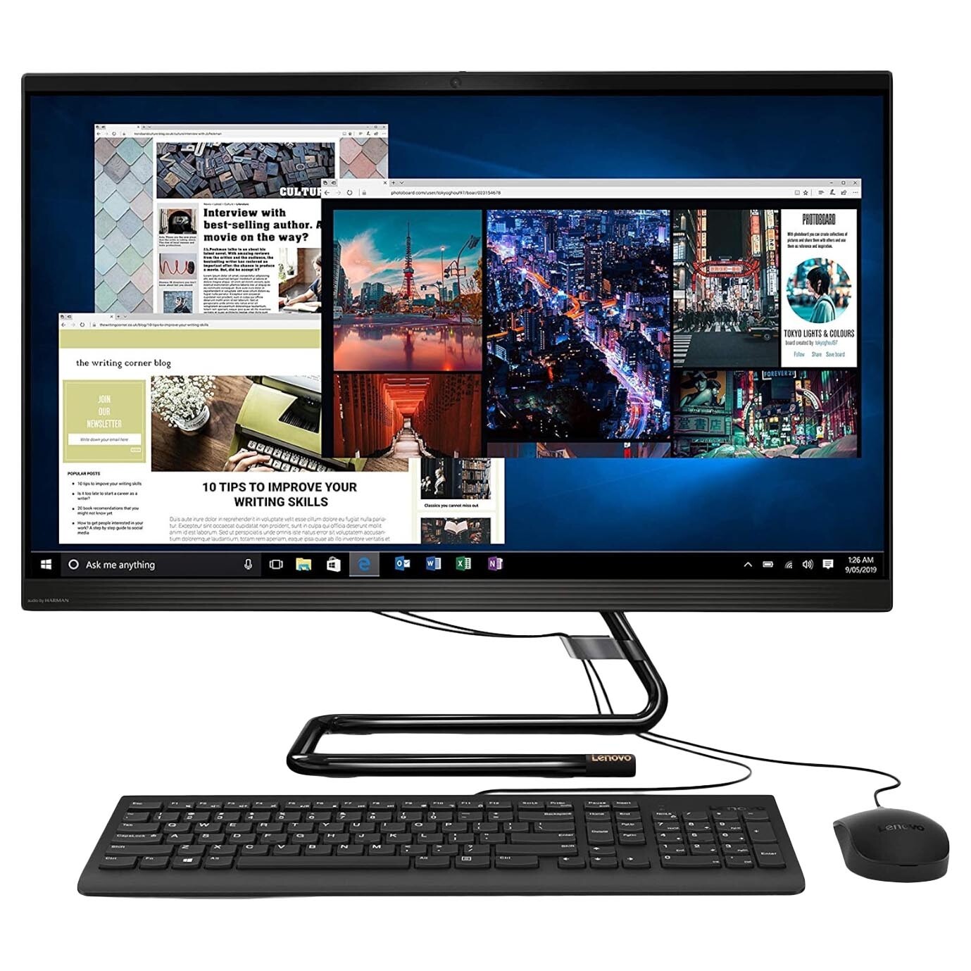 

Моноблок Lenovo IdeaCentre AIO 3, 27″, 8Гб/1Тб, i7-10700T, Radeon 625, черный, английская/арабская клавиатура
