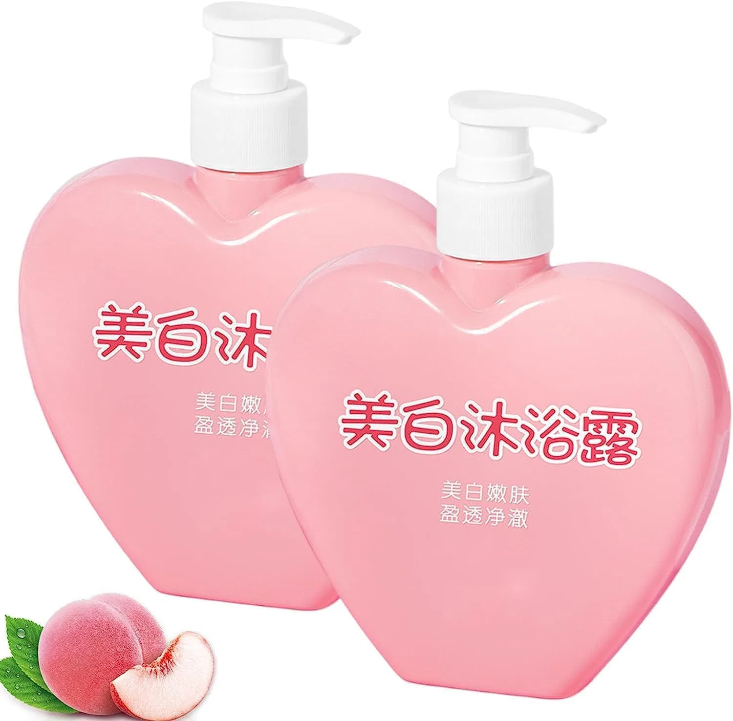 Гель для душа отбеливающий Peach, Qklovni, 2 шт по 380 мл