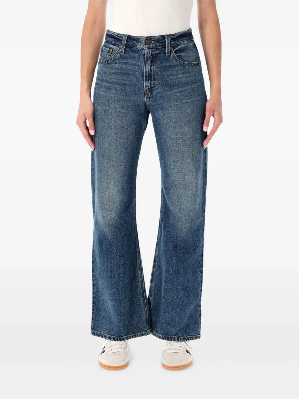 Джинсы клеш с эффектом потертости Levi'S, синий