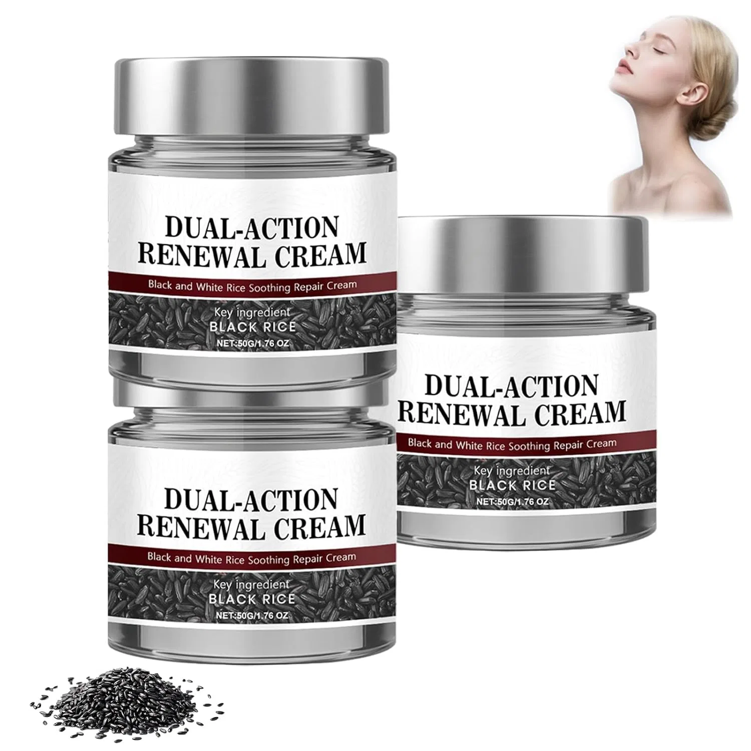 Крем для тела увлажняющий UZQL Keratin Erase Dual-Action Renewal Cream, 50 г, 3 шт