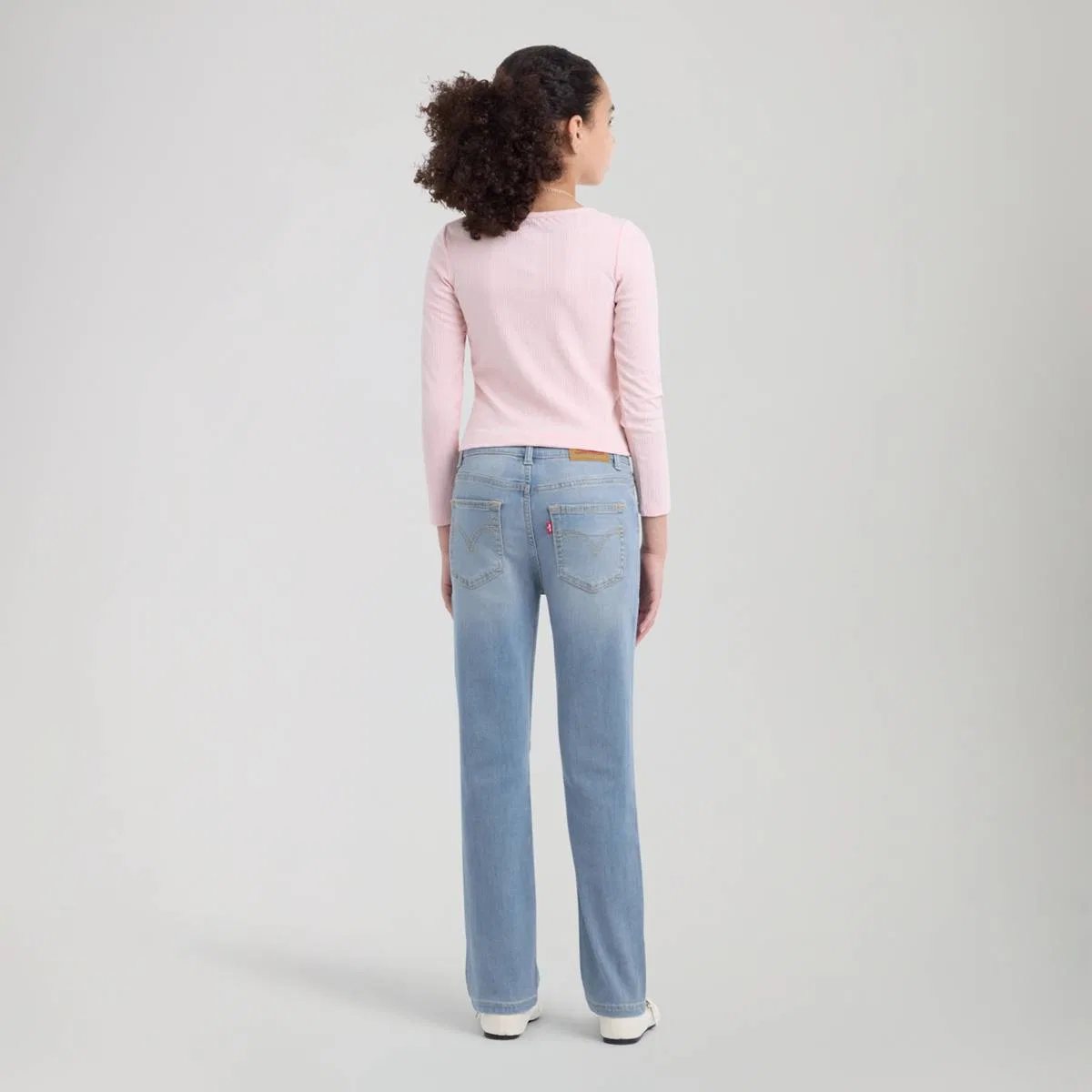 Джинсы прямого кроя с высокой посадкой для девочек (размеры 7-16) Levi's, Ferris Wheel - Medium Wash — фото 4