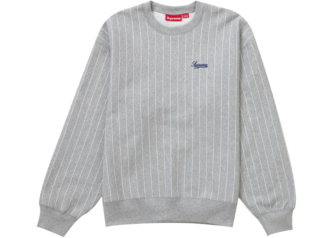 Мужской свитшот с принтом Crewneck Supreme, Heather Grey
