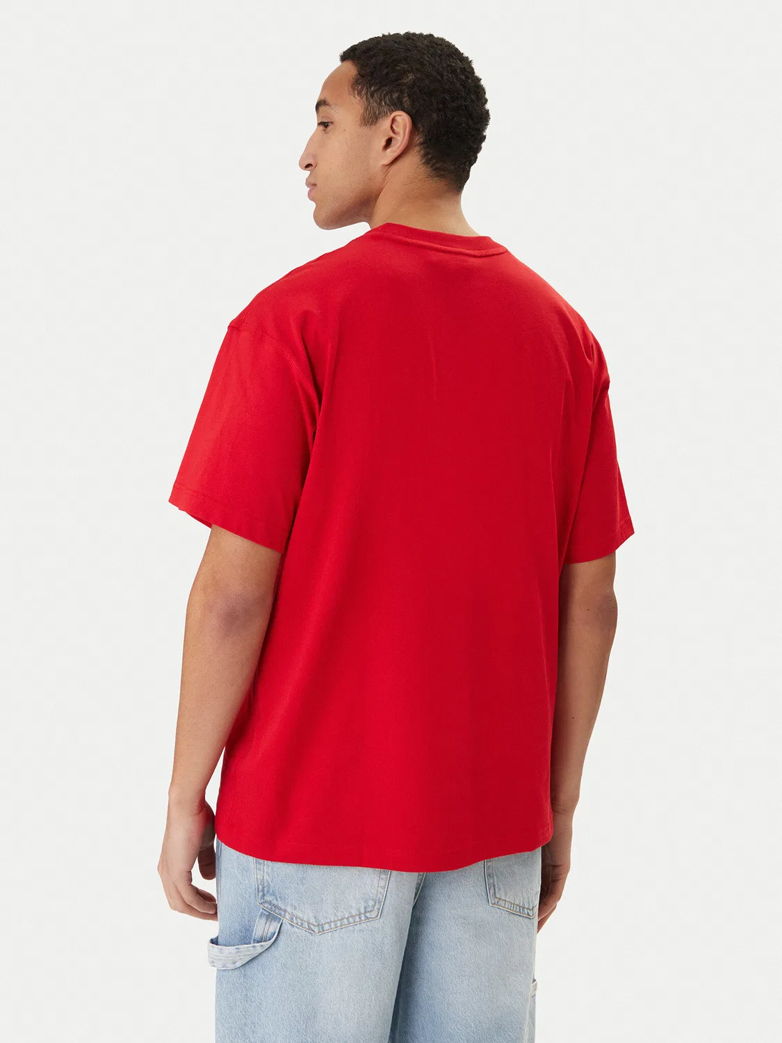 Мужская футболка оверсайз Trefoil Essentials Adidas, красный — фото 3
