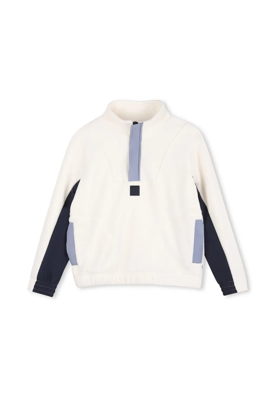 Детская/Подростковая толстовка - флисовый джемпер Boss Kidswear, Ivory — фото 2