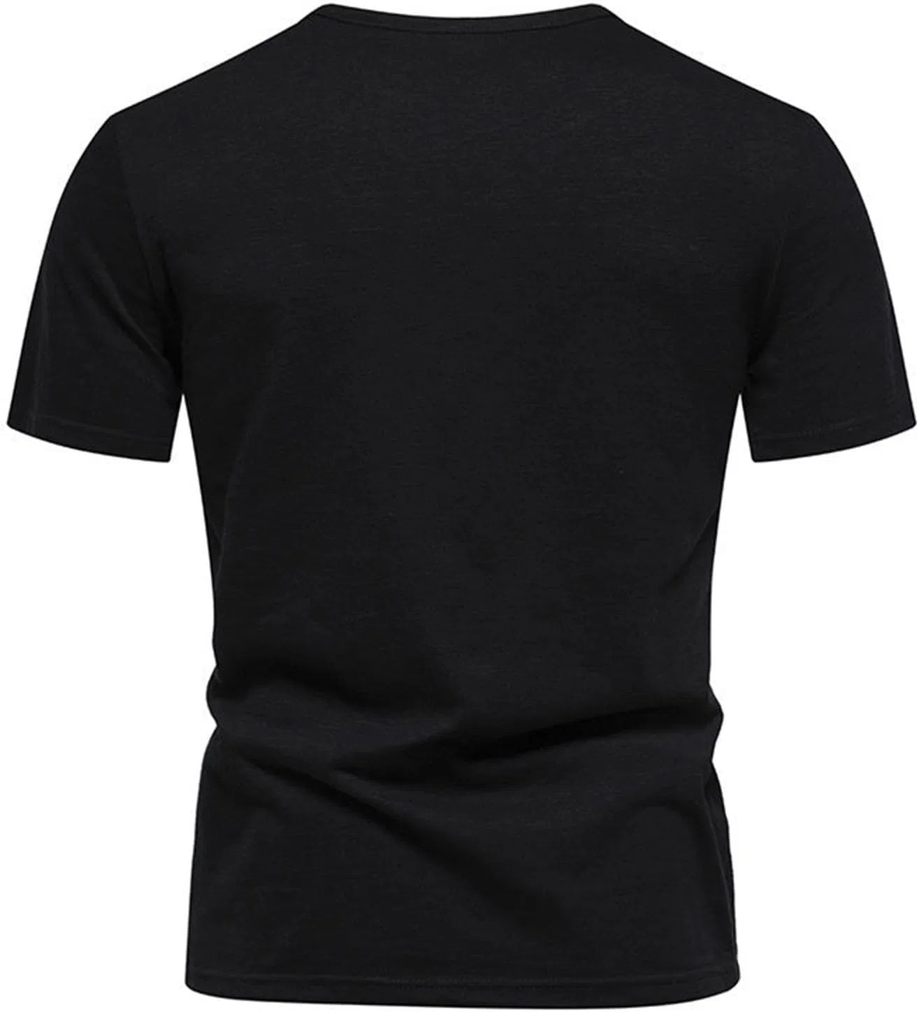 Мужская футболка с V-образным вырезом Slim Fit, Black — фото 3