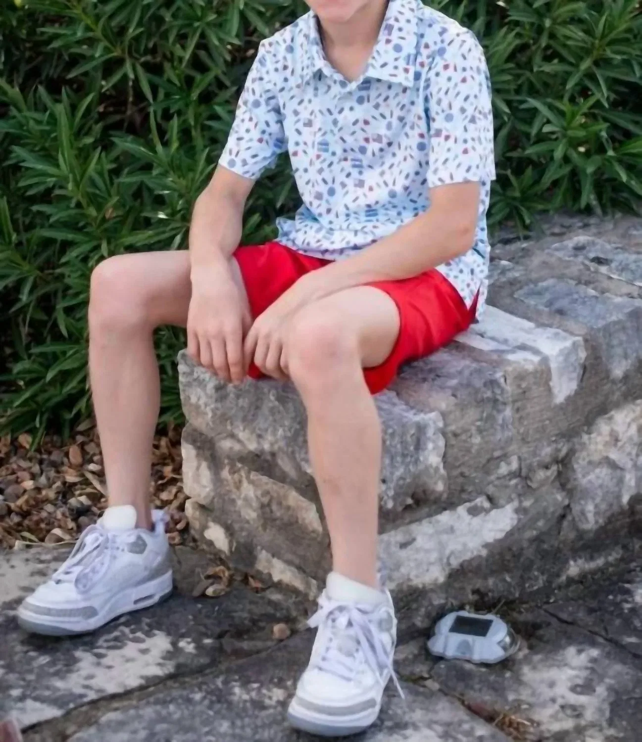 Детское поло для мальчиков с коротким рукавом UPF 50+ Stars And Stripes Blue Quail Clothing Co., Stars And Stripes