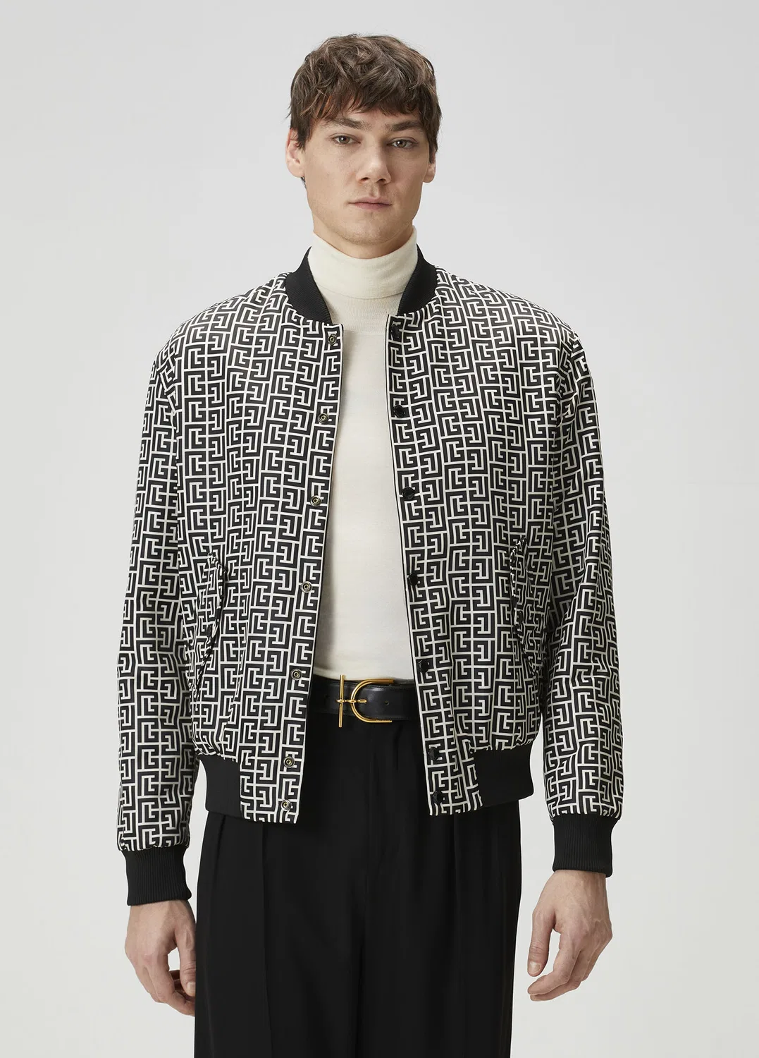 Бомбер двусторонний Balmain, black-white