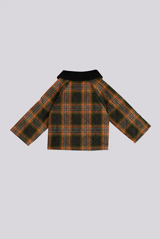 Детская клетчатая куртка для мальчика из магазина Bg Layette — фото 3