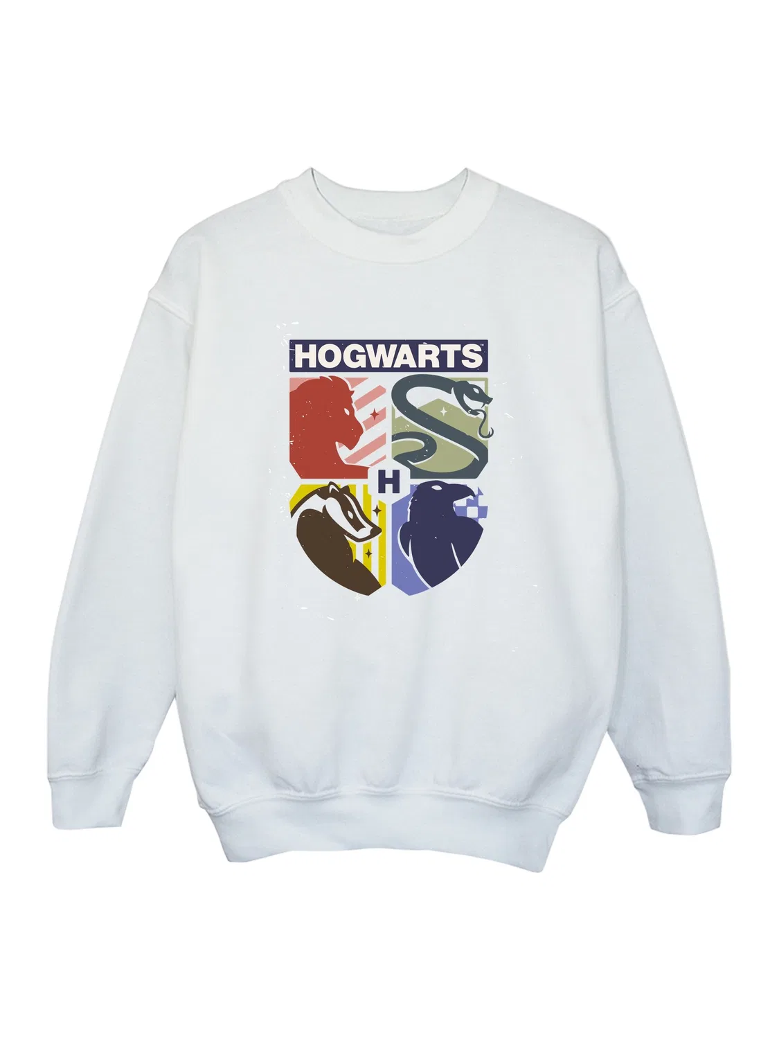 Свитшот с гербом Хогвартса Harry Potter Hogwarts Crest Sweat Top Brands In, белый — фото 3