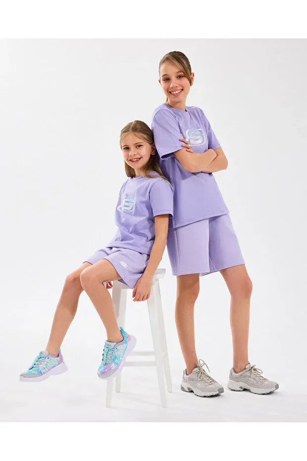 Детские шорты для девочек с флисом Skechers, Purple