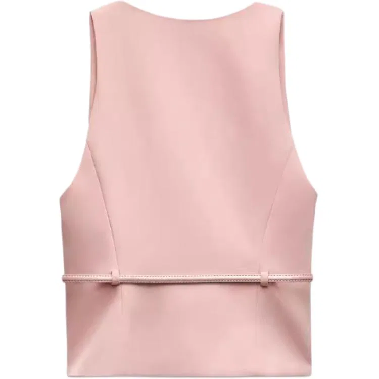 Женский жилет Pink ZARA, Розовый — фото 3