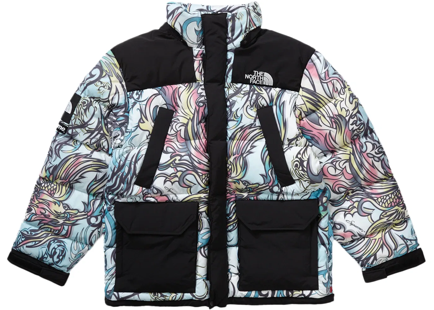 Мужская парка с принтом Parka Supreme, Multicolor Dragon — фото 2