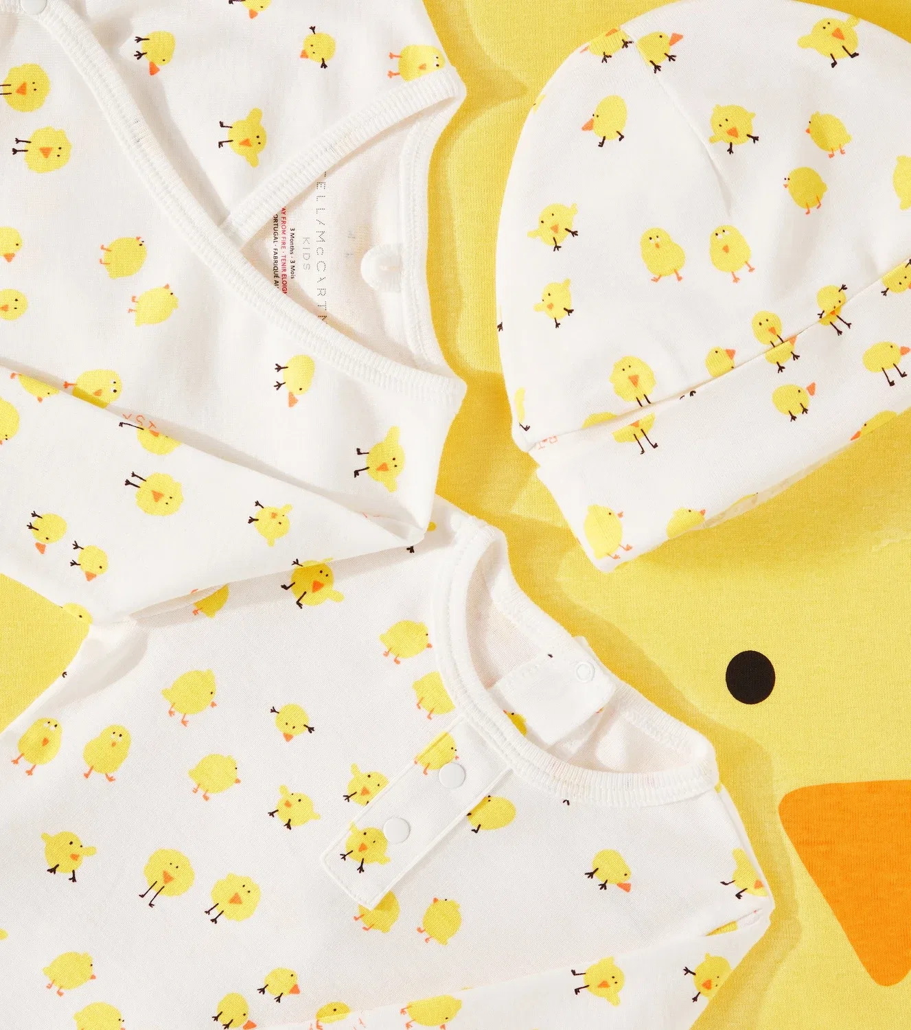 Комплект для новорожденных из хлопка с одеялом и шапочкой Stella Mccartney Kids, белый — фото 3