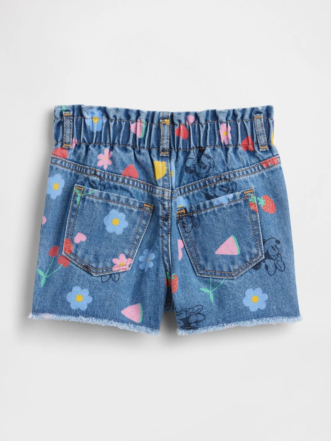 Шорты джинсовые Disney Paperbag Mom Jean Shorts Gap, Medium wash — фото 2