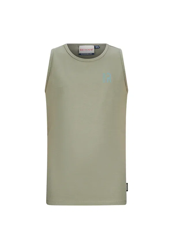 Топ из хлопка с эластаном Singlets maurice - top Retour Jeans, Sage Green, зеленый