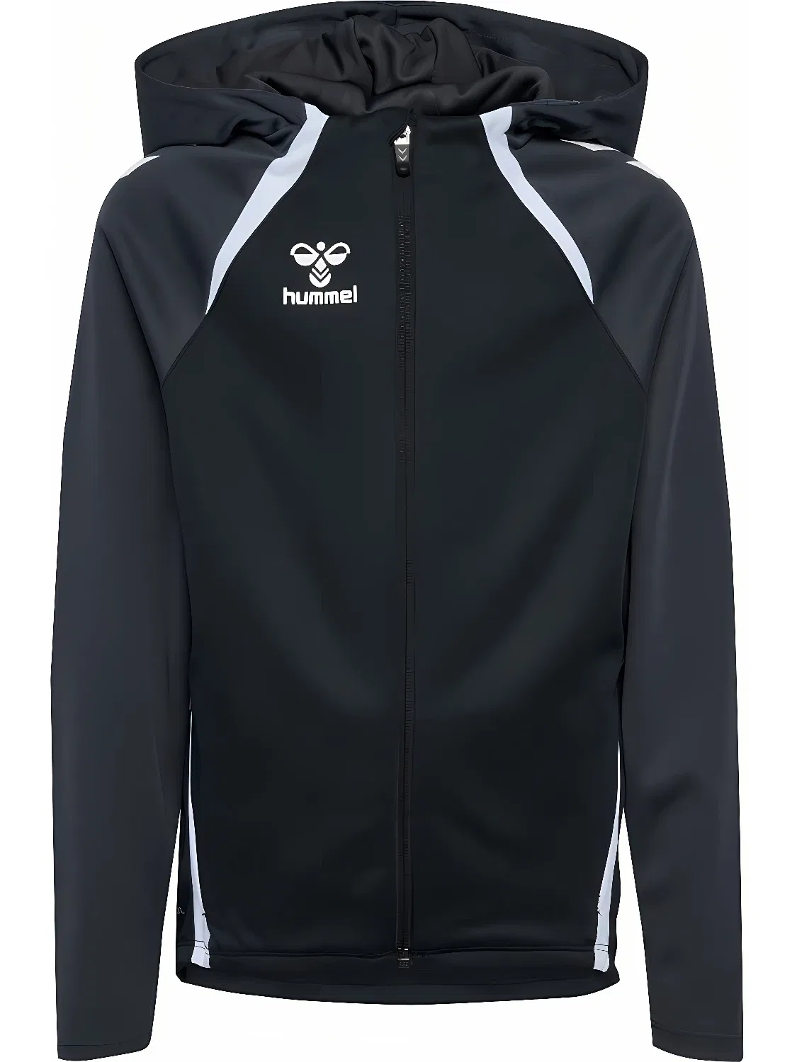 Детская тренировочная куртка с капюшоном на молнии Lead 2.0 Zip Hoodie Hummel, черный — фото 2