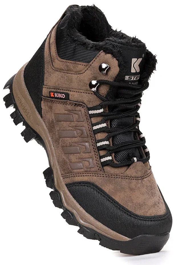 Детские ботинки для девочек на молнии и шнуровке Rune casual zippered boys' boat shoes Kiko Kids, Taupe