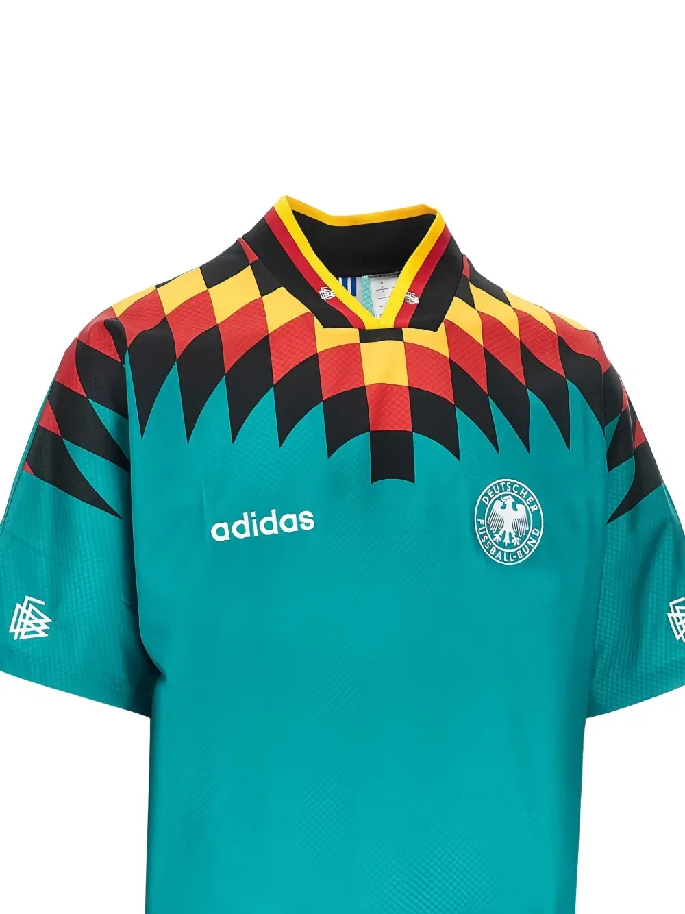 Выездная футболка сборной Германии 1994 года Adidas, зеленый — фото 2