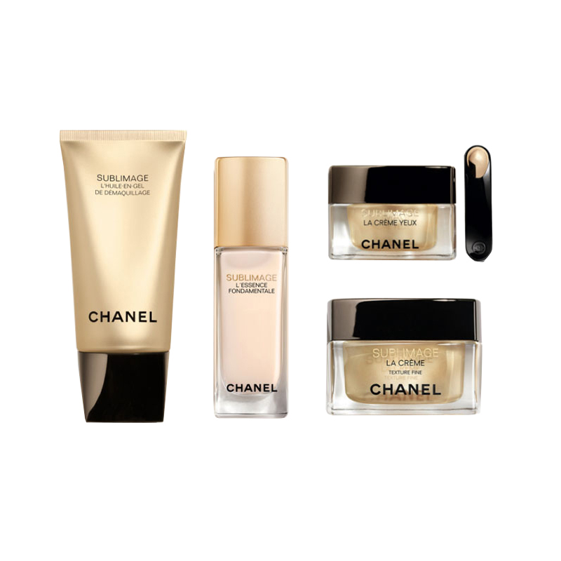 CHANEL Luxury style essence golden brick luxury box набор для ухода за кожей увлажняющий, очищающий, увлажняющий комплект из 4 предметов — фото 4