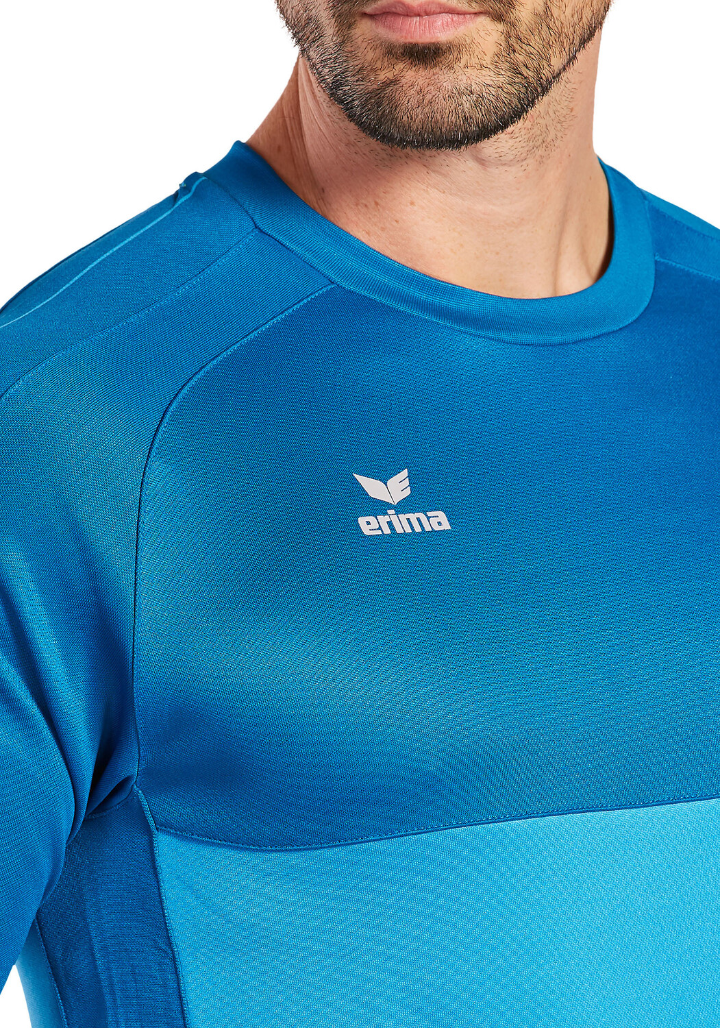 Спортивная футболка erima Six Wings Sweatshirt, цвет curacao/mykonos — фото 4