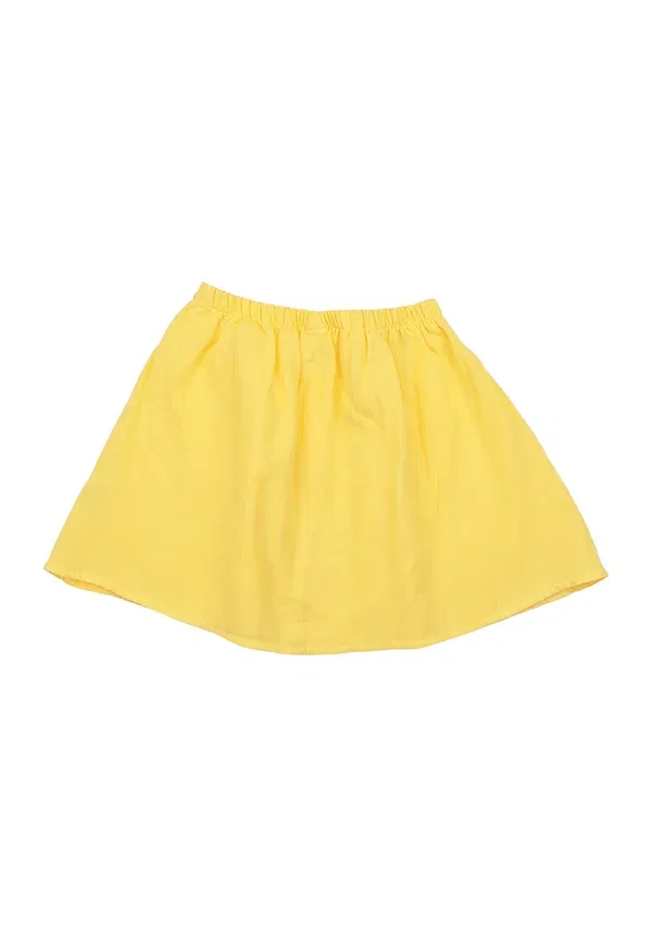 Юбка хлопковая Mini skirt Walkiddy, Yellow, желтый — фото 2