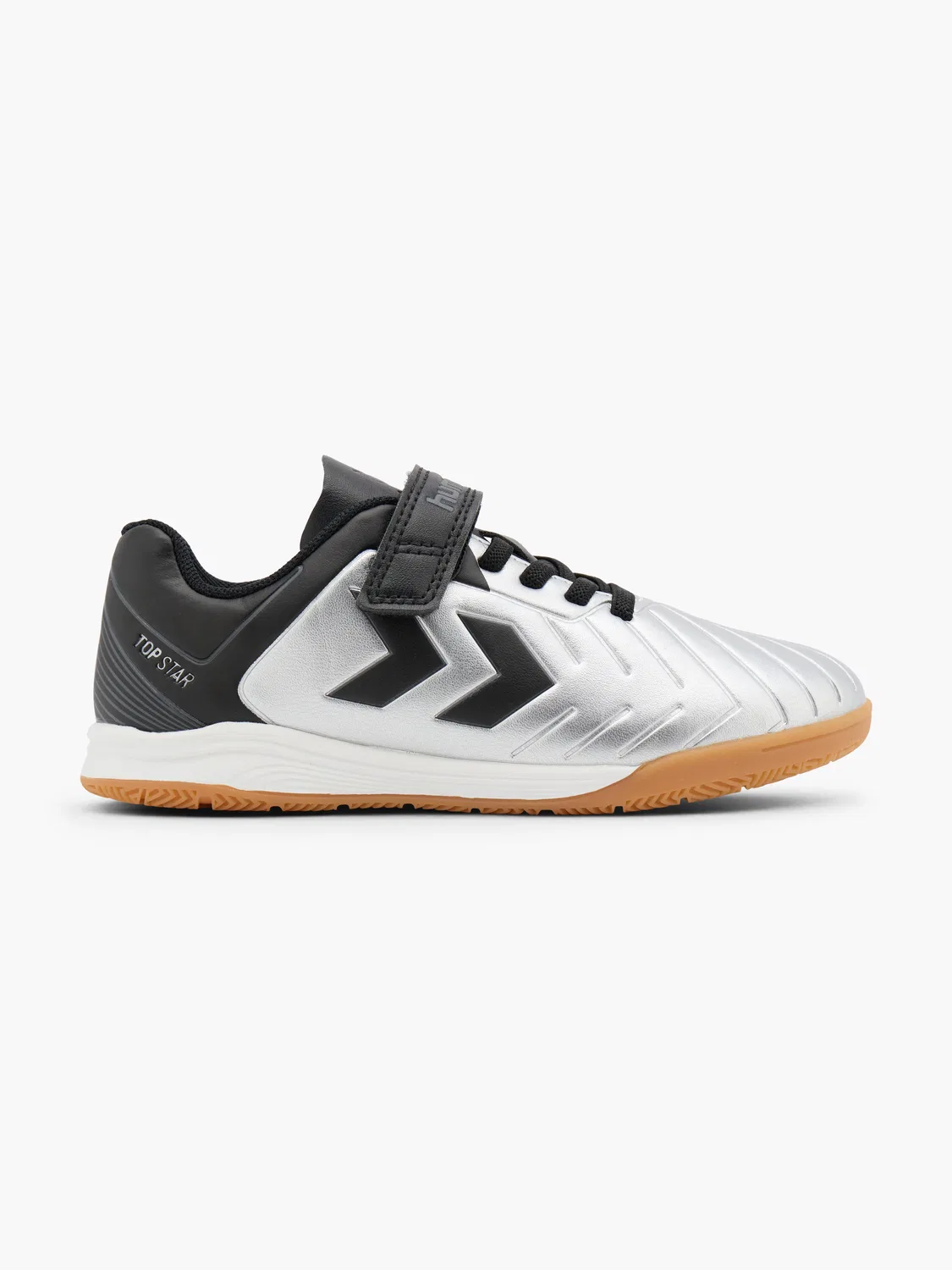 Детские футбольные бутсы для зала hummel TOP STAR I.C. VC 2.0 JR, серебристый