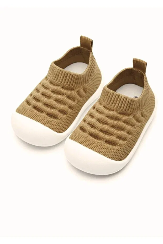 Детские первые шаги mesh-кроссовки с ортопедической стелькой Baby first step mesh shoes breathable non-slip soled orthopedic soft colorful booties children nursery Alta Gracia, Brown